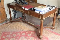 French Executive Desk With Three Drawers