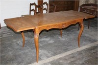 Oak Parquet Drop Leaf Table with