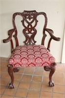 Carved French Arm Chair