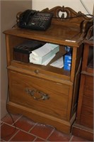 Wood Office Cabinet with Slide Out