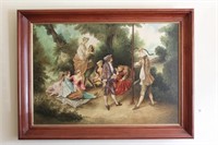 Framed Oil on Canvas of Amorous