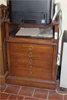 Wood Office Cabinet with Slide Out Ledge