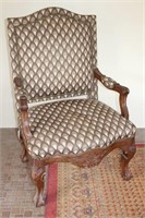 Upholstered French Arm Georgian Chair