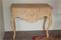 Wood Entry Table with Deep Apron with