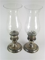 PAIR OF WEIGHTED STERLING SILVER CANDLESTICKS