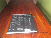 Business Hour Sign