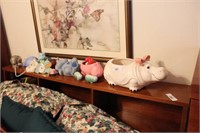 Selection of Hippo Planters, Figurines, Clock &