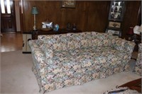 Upholstered Sofa with Grape Motif