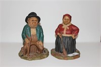 Pair of Tom Clark Elder Man & Lady Figures
