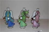 Stained Glass & Metal Angel Figures