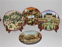 Block Country Village Snack Plates (lot of 4)