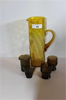 Vintage Amber Glassware (5 pieces)