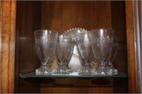 Candlewick Etched Glass Dessert Glasses