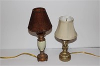 Small Desk Lamps with Shades (lot of 2)