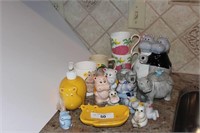 Hippo Themed S&P Shakers, Cups, Sugar &
