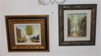 Pair of Impressionist City Paintings