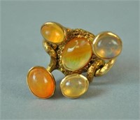 MEXICAN OPAL FREE FORM RING