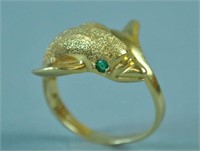 GOLD DOLPHIN RING