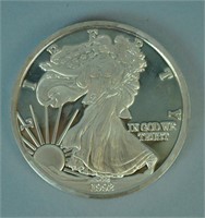 ONE TROY POUND SILVER 1992 AMERICAN EAGLE PROOF