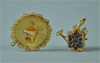 (2) LARGE GOLD CHARMS