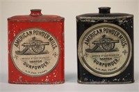Lot of 2 American Powder Mills Gun Powder Tins,