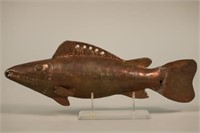 10.75" Hand Made Copper Fish Model by Unknown