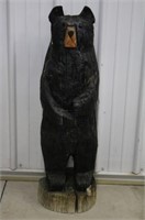 Carved Black Bear, Stands 39" Tall and is 11" at