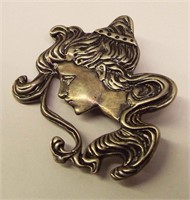 Sterling Silver Lady Pin