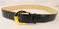 American Alligator Leather Green Belt