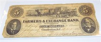 1853 Farmers & Exchange Bank Five Dollars