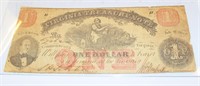 1862 Virginia Treasury Note One Dollar