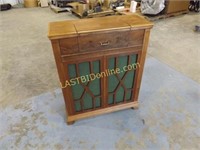 OLD WOODEN RADIO CABINET