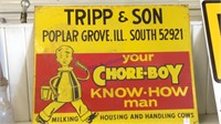 Tripp & Son Chore Boy sign