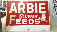 Arbie Scooter Feeds sign
