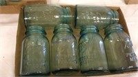 6 quart blue jars