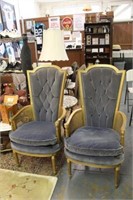 x2 Vintage Parlor Chairs TIMES THE COUNT