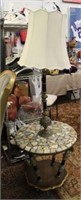 Retro Lamp Table w/ quartz top