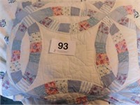 King size reproduction double wedding ring quilt
