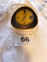 Mid century Panasonic clock, mustard yellow