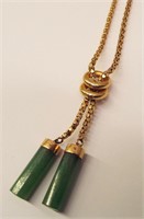 18k Gold And Jade Necklace