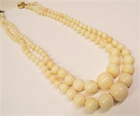 14k Gold And Angelskin Coral Necklace