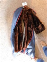 Women's manmade fur coat