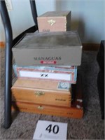 Cigar boxes, 6 wooden boxes - Mantequilla