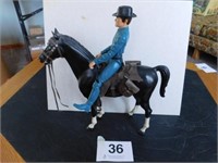 Calvary soldier on horse, 15" tall