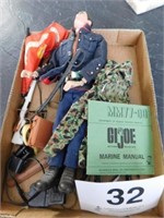 GI Joe doll with some accessories - GI Joe manual