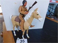 Indian on horse, 15" tall