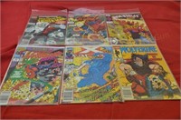 6 Marvel Comics - Spiderman, Wolverine, X Factor