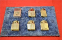 6 Old Lighters and Parts including Zippo, Penguin