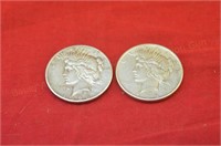 2 Peace Silver Dollars - 1925, 1926s