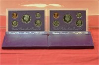 2 United States Proof Sets - 1989, 1990